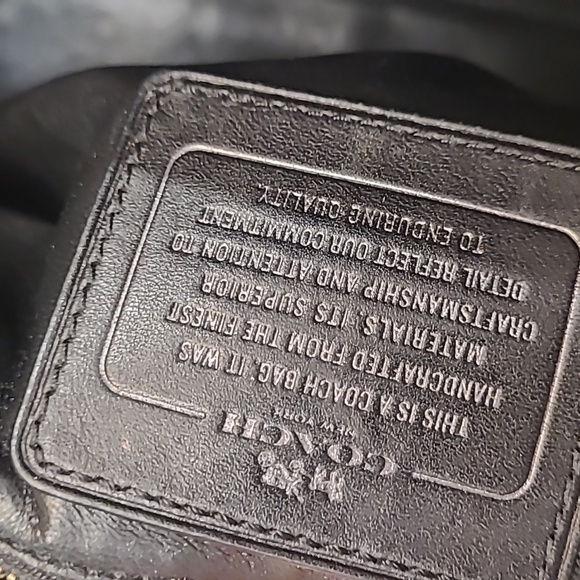 Coach Black Mixed Leather Satchel Crossbody Bag Purse - Picture 11 of 16